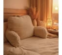 abc HOME Rückenkissen Polyester Grau & Beige mit Armlehnen Bild 2