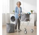 abc HOME Wäschekorbwagen Weiß Metall Klappbar Bild 2