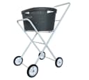 abc HOME Wäschekorbwagen Weiß Metall Klappbar Bild 3