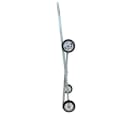 abc HOME Wäschekorbwagen Weiß Metall Klappbar Bild 5