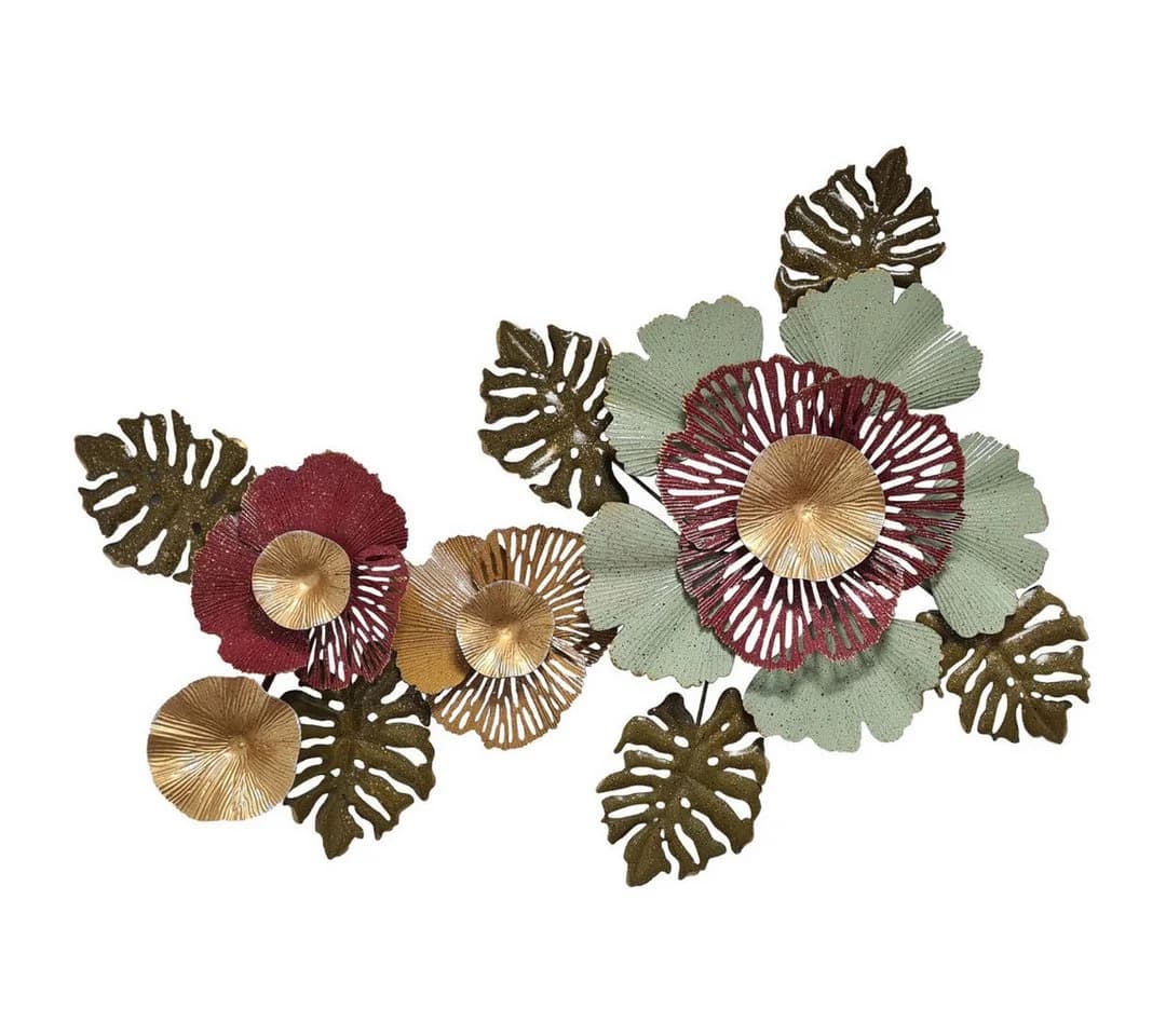 abc HOME Wanddekoobjekt Blumen Metall 99 cm XXL