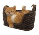 abc HOME Dekofigur Schlafende Katze im Korb Bild 1