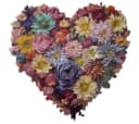 abc HOME Puzzle Herzform Blumen Holz 200 Puzzleteile Bild 2