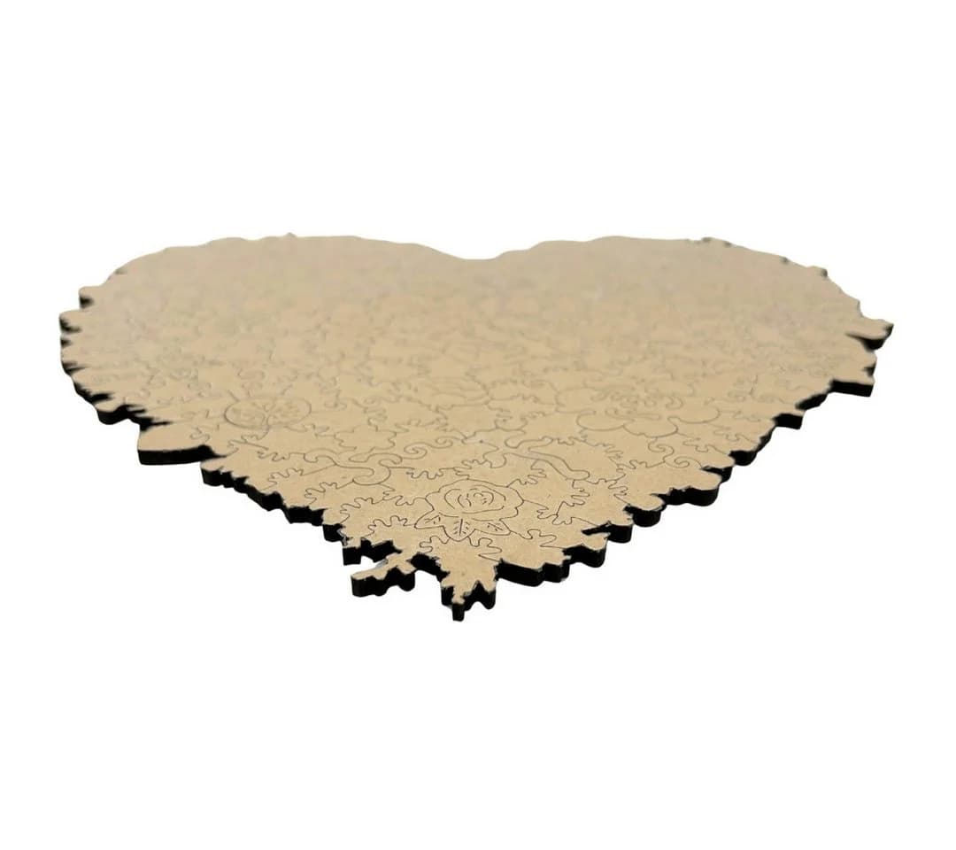 abc HOME Puzzle Herzform Blumen Holz 200 Puzzleteile - Bild 3