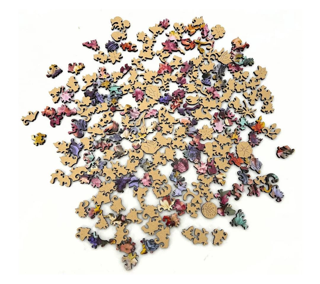 abc HOME Puzzle Herzform Blumen Holz 200 Puzzleteile - Bild 4