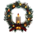 abc HOME Fensterdekoration Weihnachtskranz LEDs Timer-Funktion Selbsthaftend Bild 3
