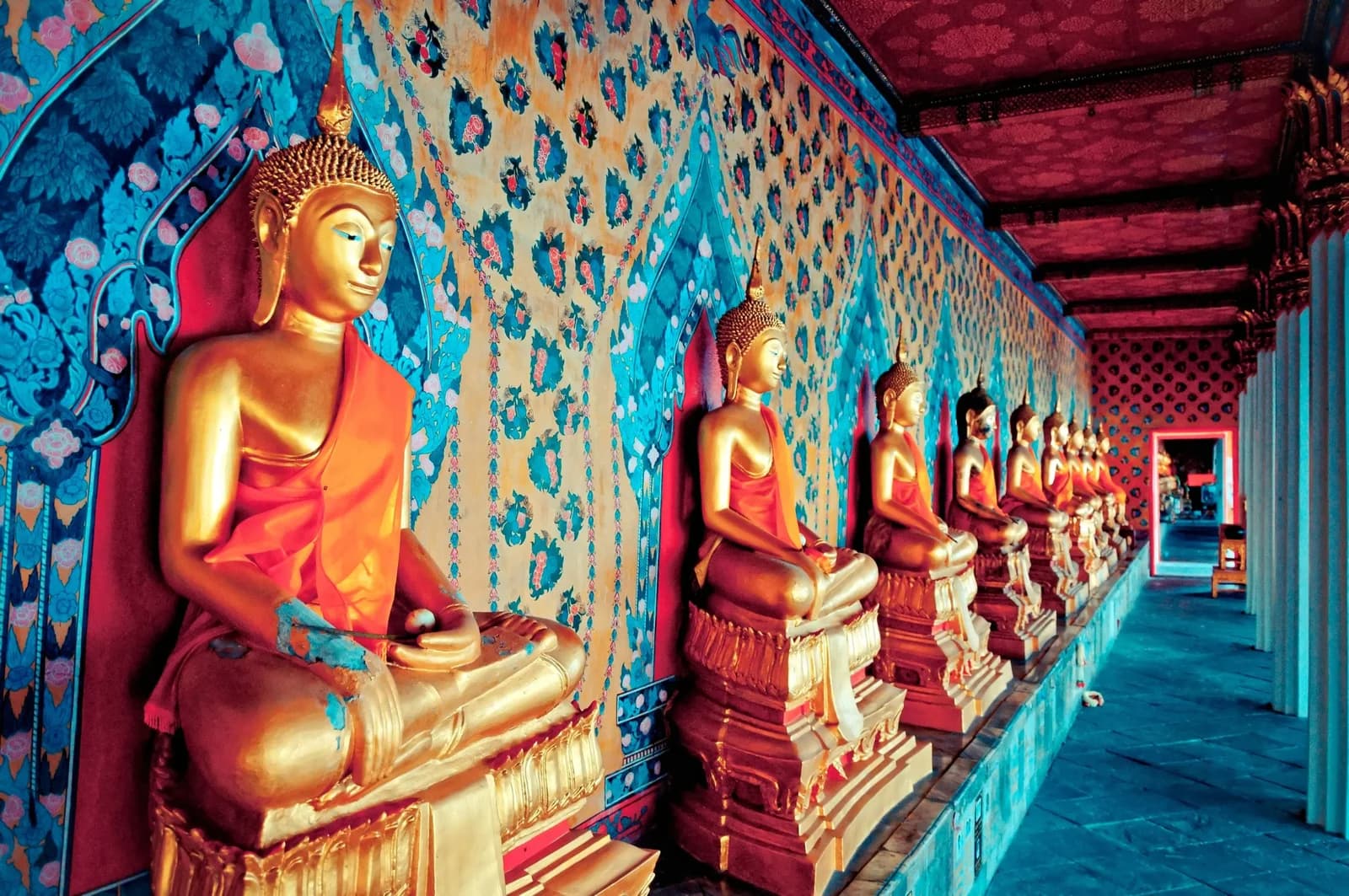 PAPERMOON Fototapete Buddha Vlies Bunt Gold