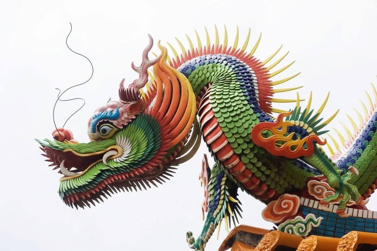 PAPERMOON Fototapete Chinesischer Drache Vlies Bunt