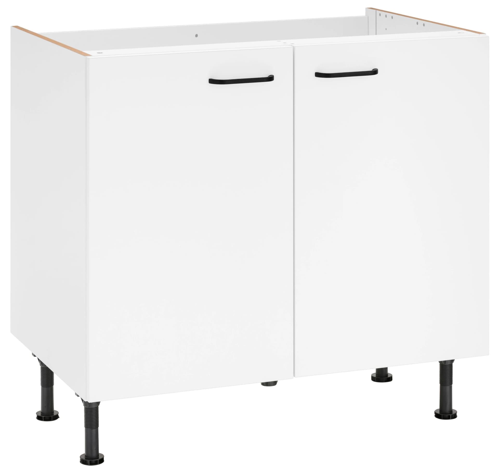 OPTIFIT Elga Spülenschrank Weiß mit Soft-Close-Funktion