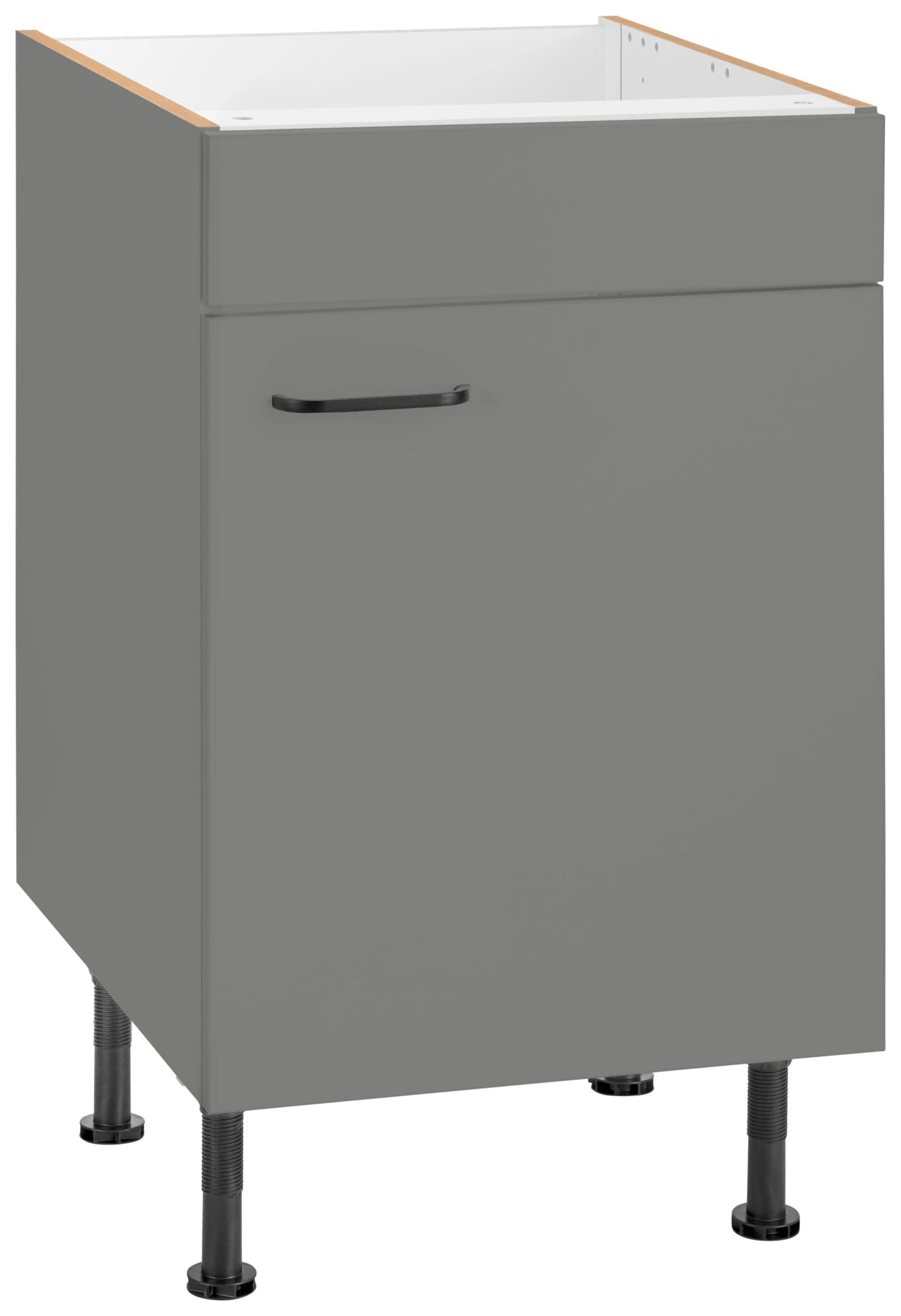 OPTIFIT Spülenschrank Elga Basaltgrau mit Soft-Close