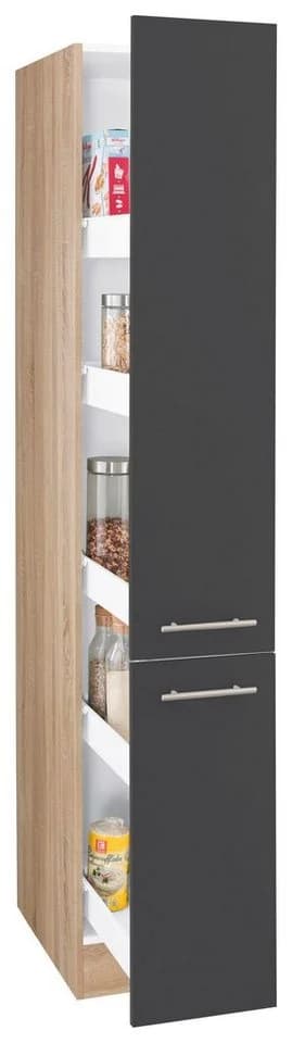 OPTIFIT Apothekerschrank Kalmar Anthrazit mit Metallschubkästen