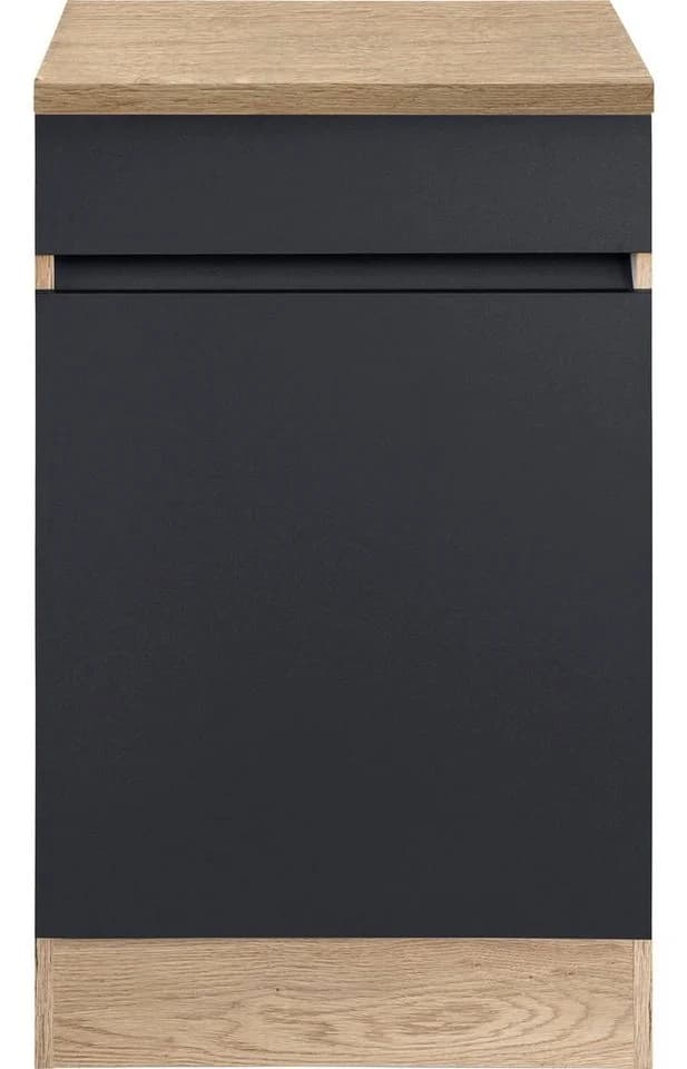 OPTIFIT Spülenschrank Roth Anthrazit Wildeiche 50cm