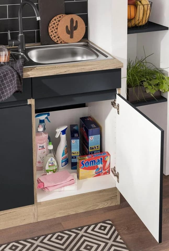 OPTIFIT Spülenschrank Roth Anthrazit Wildeiche 50cm - Bild 4