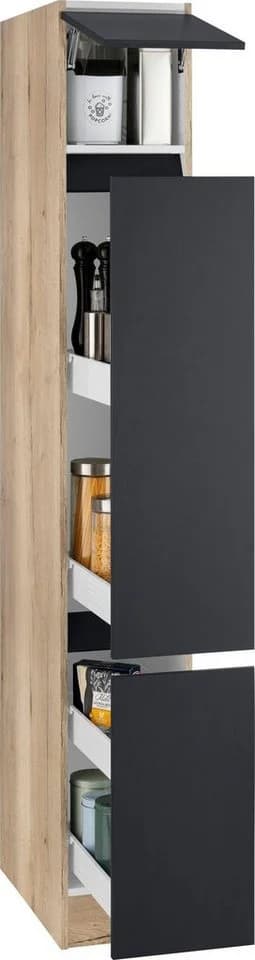 OPTIFIT Apothekerschrank Roth Anthrazit Wildeichefarben - Bild 2