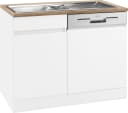 OPTIFIT Spülenschrank Roth 110cm Weiß Wildeiche mit Arbeitsplatte Bild 2