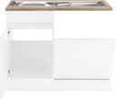 OPTIFIT Spülenschrank Roth 110cm Weiß Wildeiche mit Arbeitsplatte Bild 3