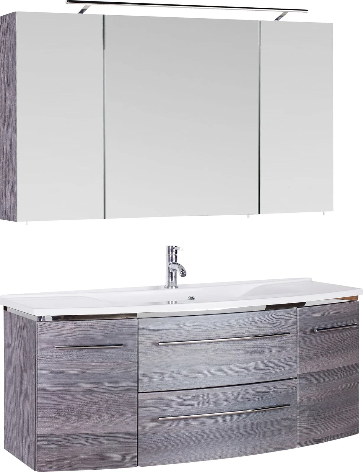Badmöbel-Set SAPHIR 3040 Grau Kastanie Graphit mit LED