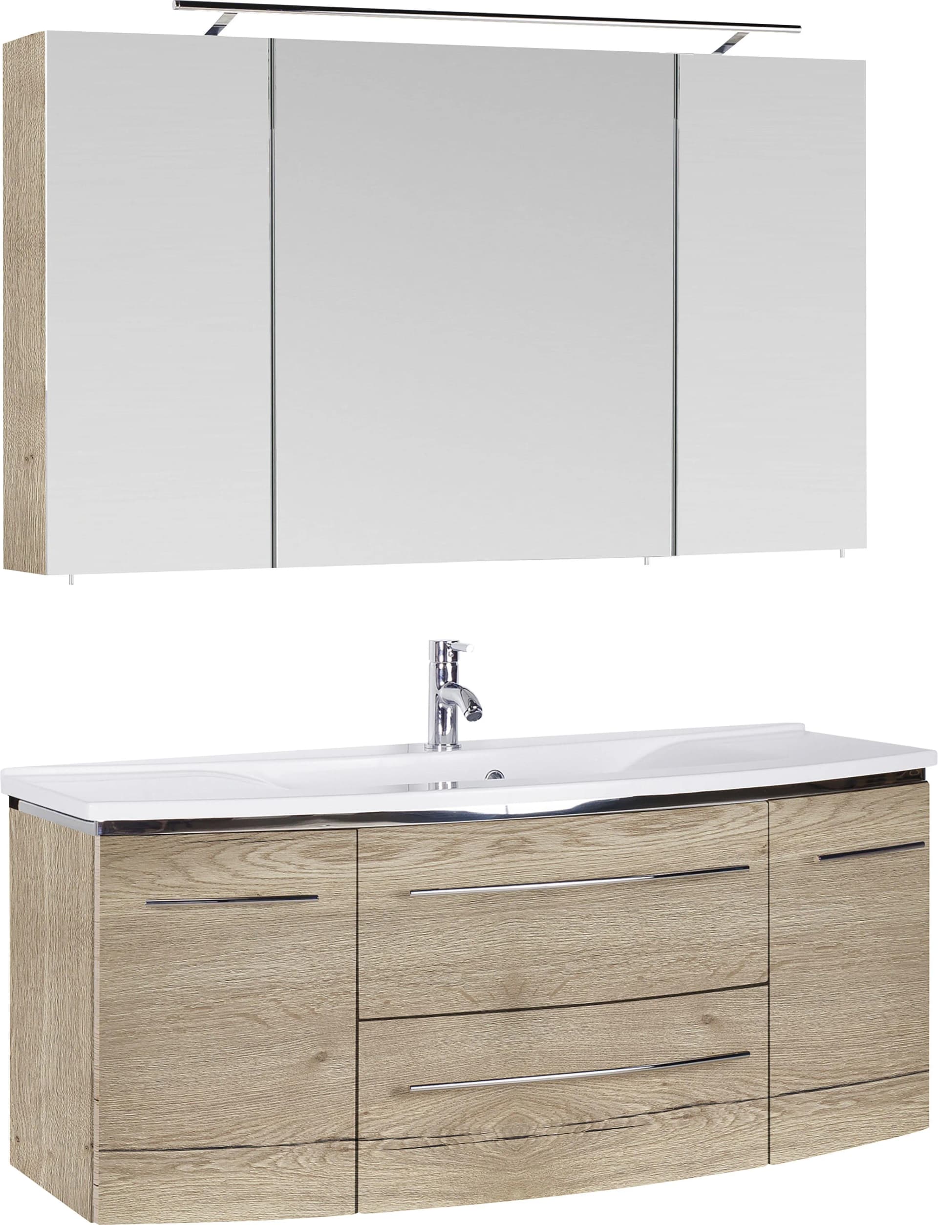 Badmöbel-Set SAPHIR 3040 Eiche Struktur mit LED