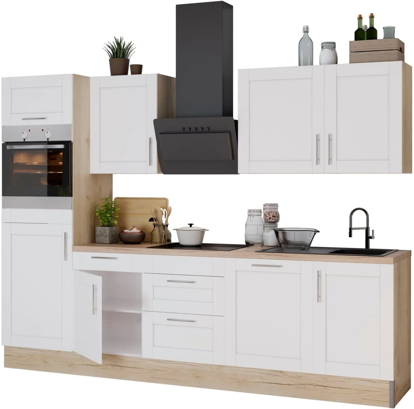 KOCHSTATION Küche KS-Ahus 280 cm weiß matt MDF Soft Close - Bild 2