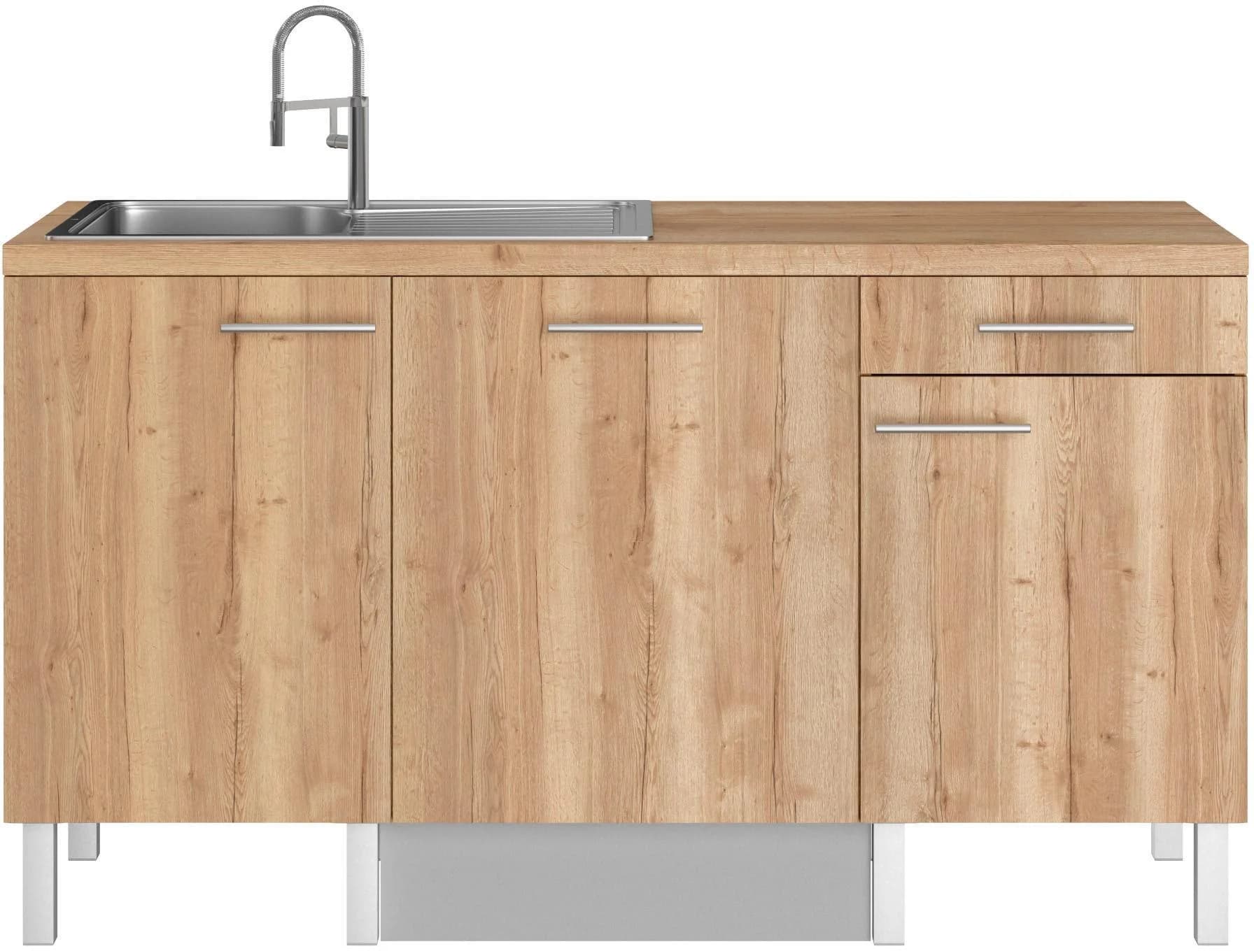 OPTIFIT Pantryküche Lilly 160cm Wildeiche mit Spüle