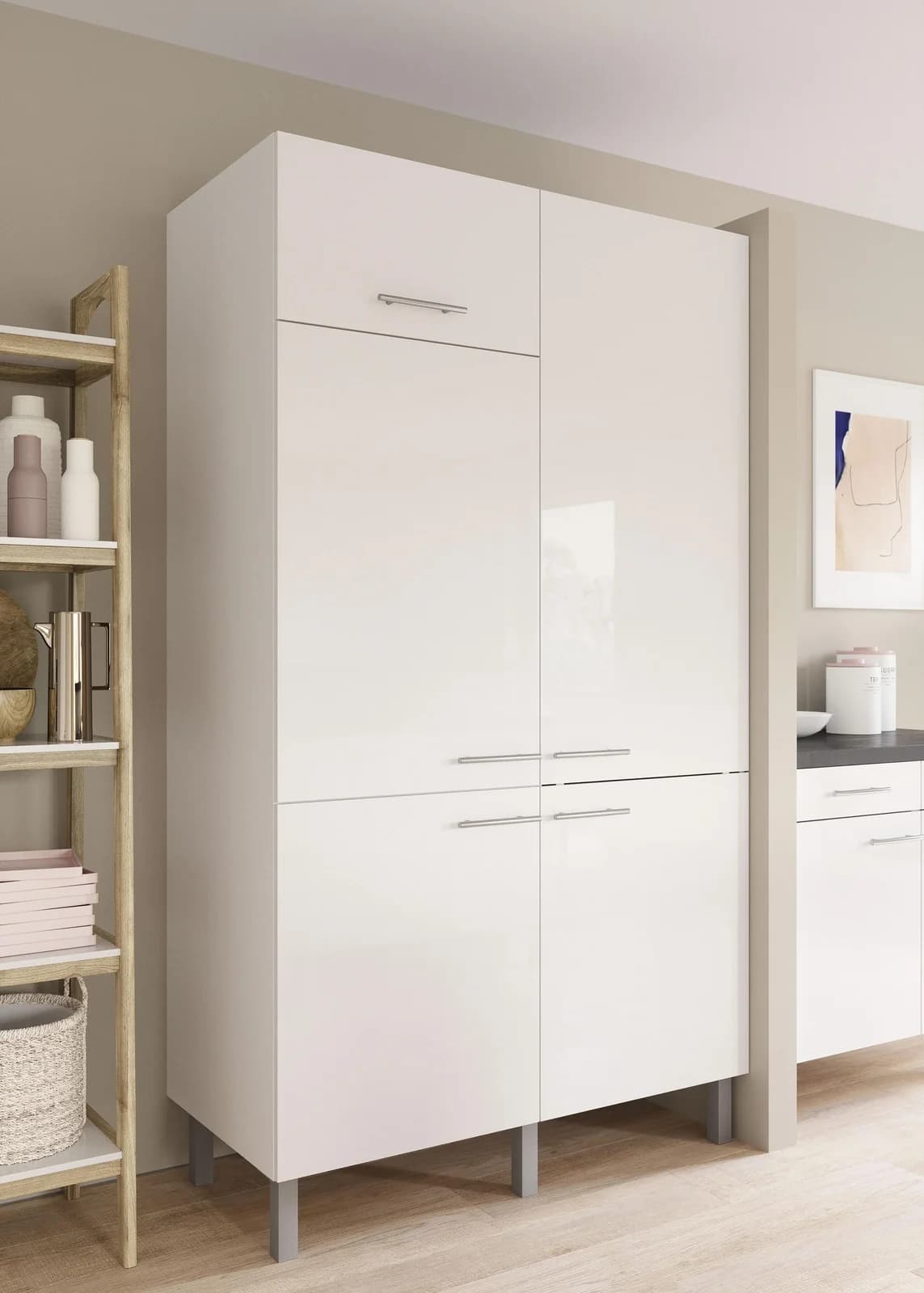 OPTIFIT Pantryküche Lilly Weiß Modern