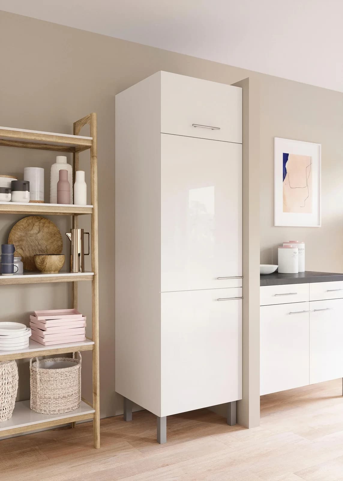 Küche OPTIFIT Lilly Weiß Kühlmodul 60 cm