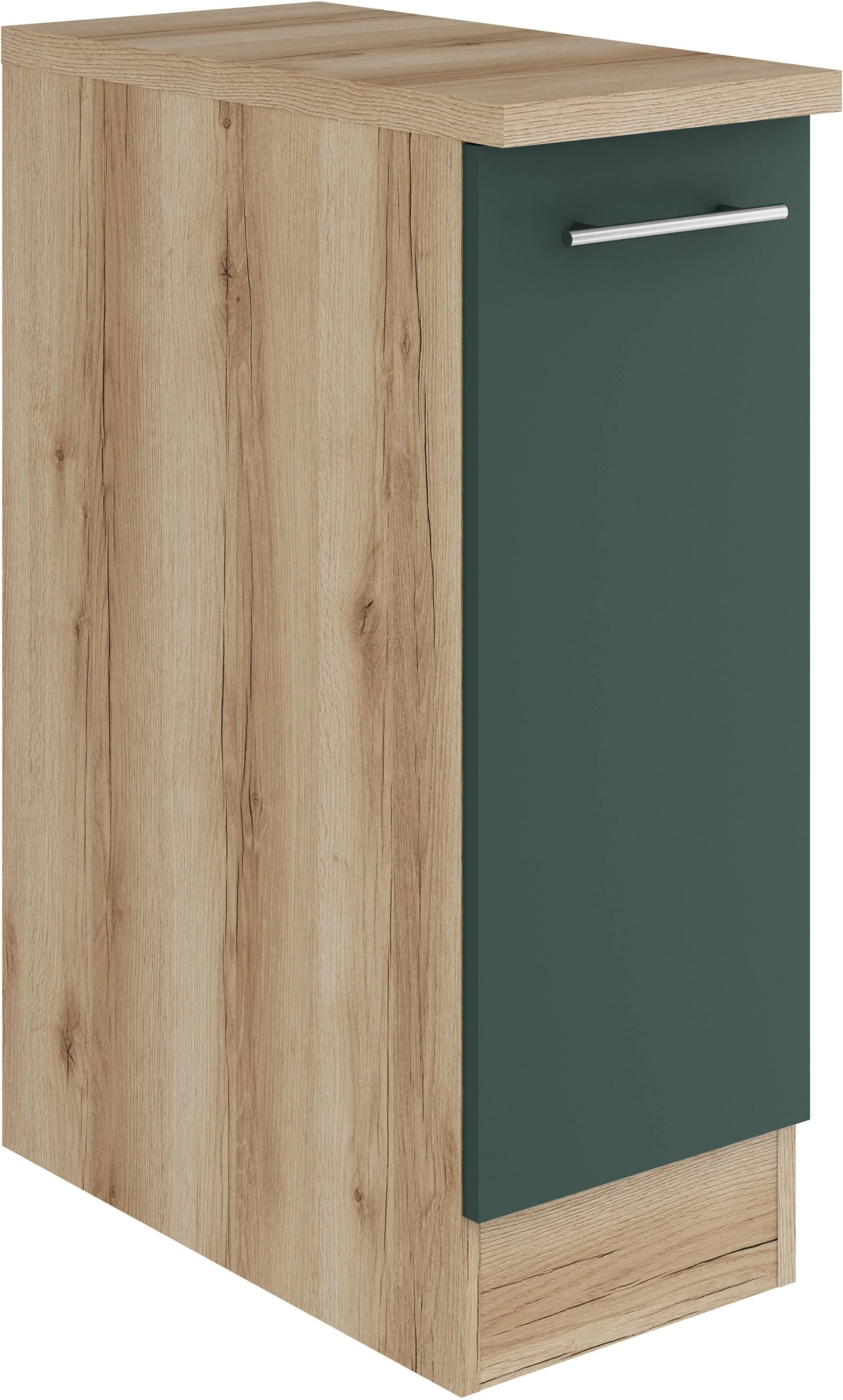 OPTIFIT Apothekerschrank Bella Steingrün Wildeiche Wandmontage