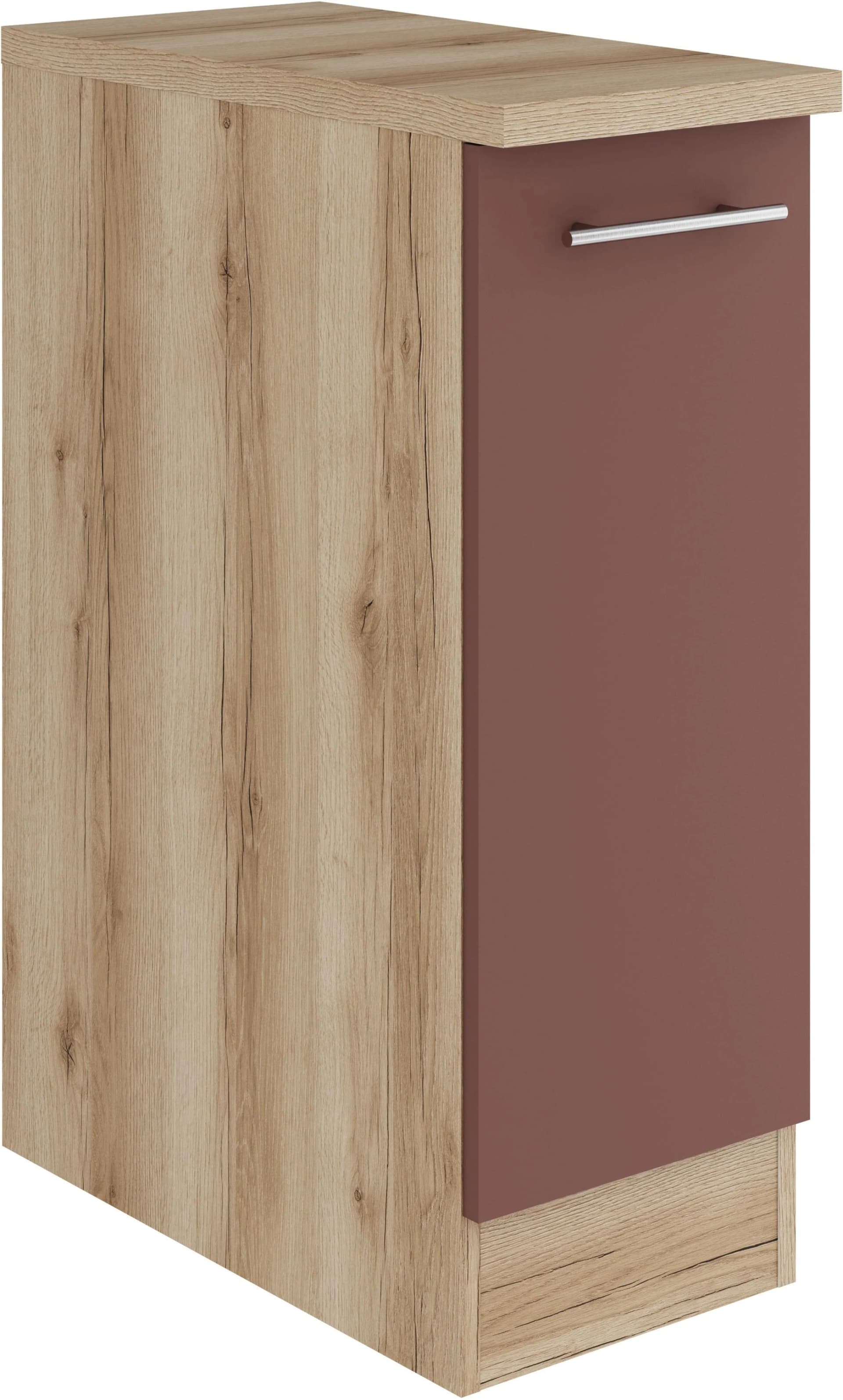 OPTIFIT Apothekerschrank Bella Rostrot Wildeiche Wandmontage