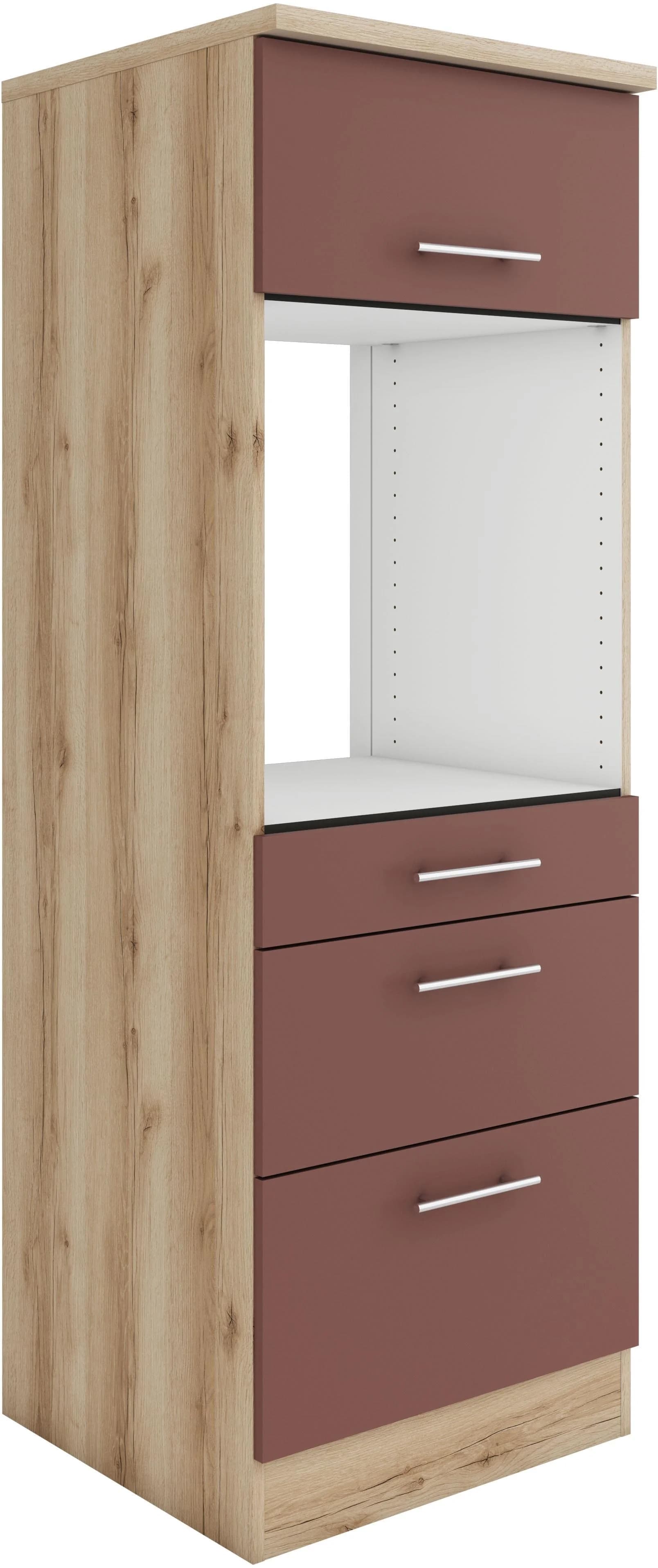OPTIFIT Backofenumbauschrank Bella Rostrot Wildeiche