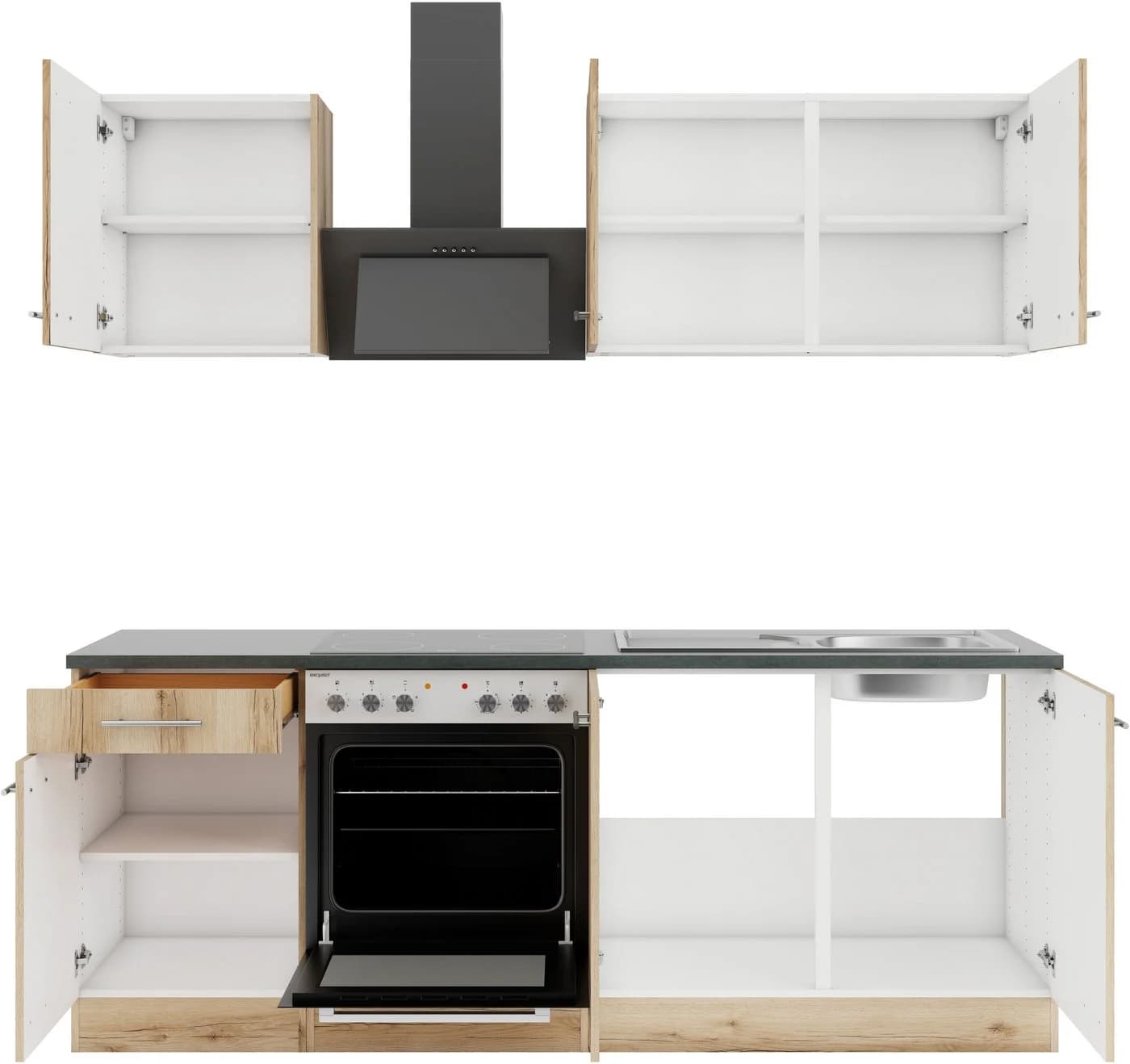 OPTIFIT Einbauküche Bella 210 cm Wildeiche Modern - Bild 3