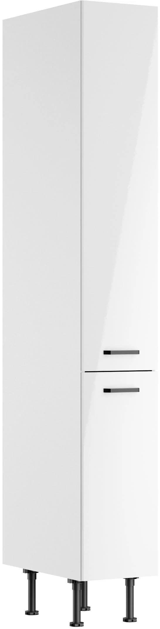 Apothekerschrank KOCHSTATION "KS-Paula" Weiß Glanz 30 cm breit 211,8 cm hoch