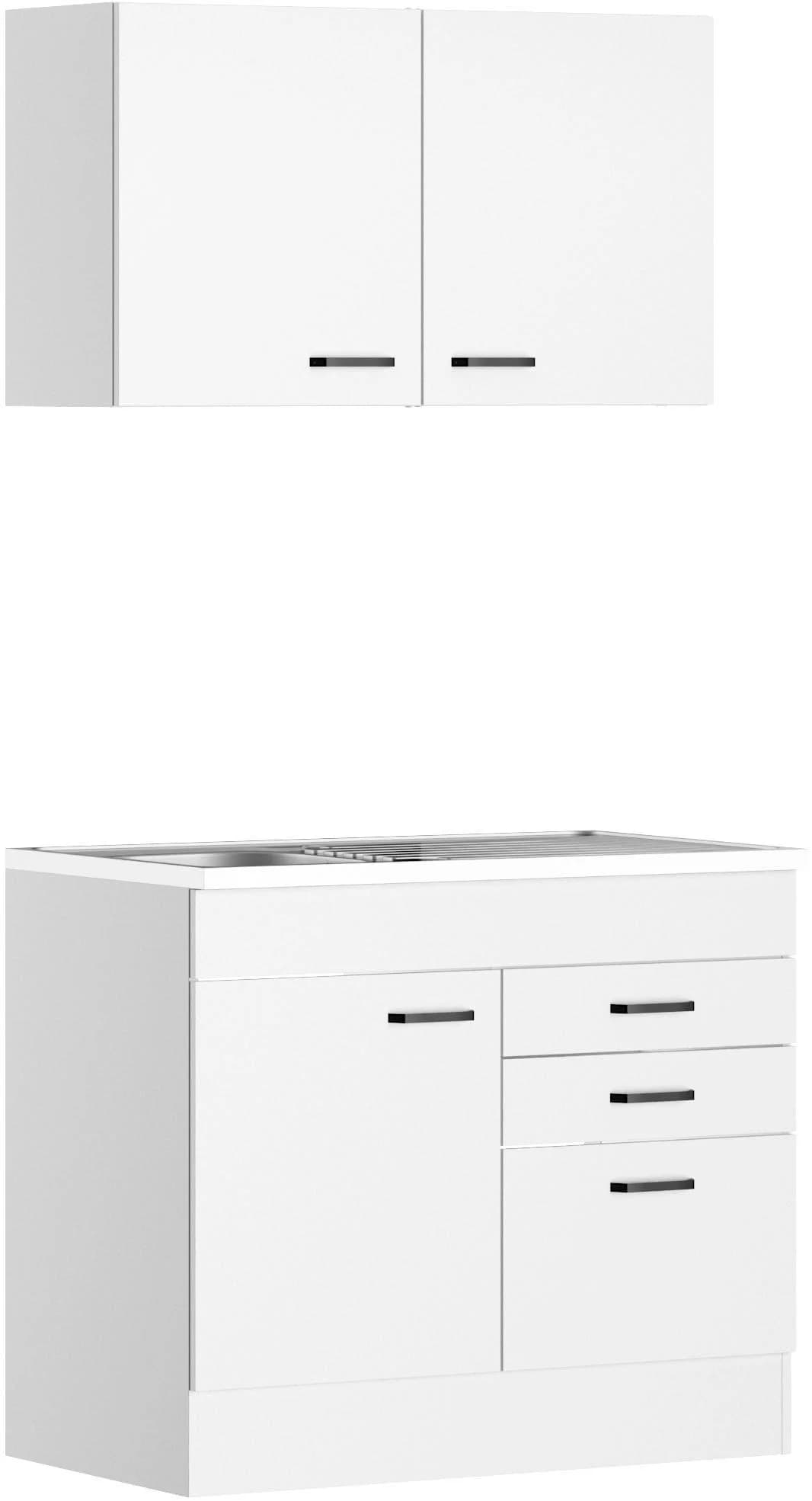 Pantryküche OPTImulti weiß matt 100 cm Breite