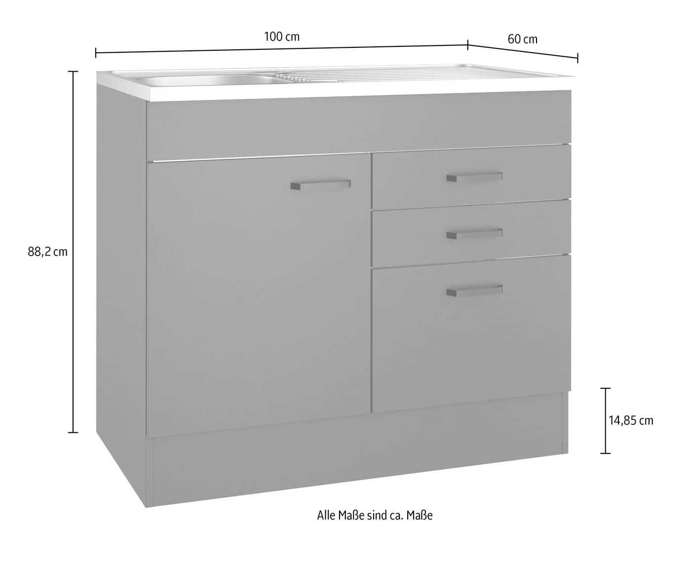 Spülenschrank OPTIFIT OPTImulti Weiß Unterschrank - Bild 4