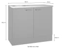 Spülenschrank OPTIFIT OPTImulti Anthrazit Matt Bügelgriff Bild 4