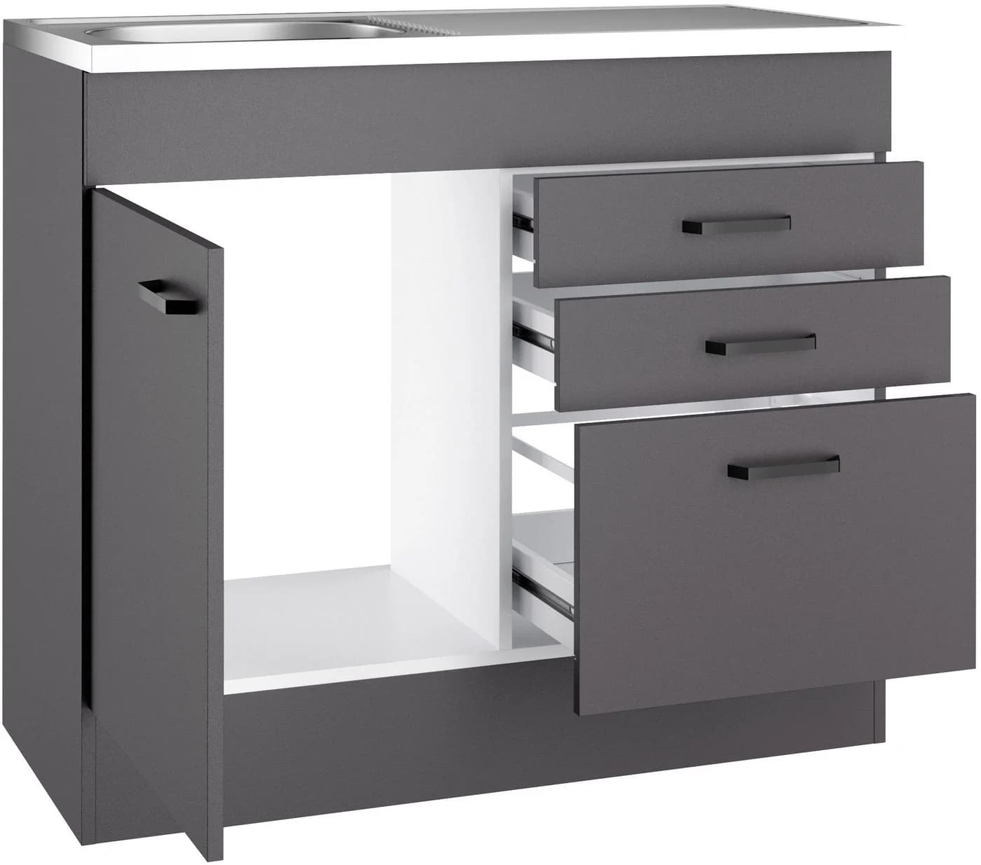 Spülenschrank OPTIFIT OPTImulti Anthrazit Matt - Bild 3