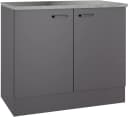 Spülenschrank OPTIFIT OPTImulti Anthrazit Matt Bügelgriff Bild 2