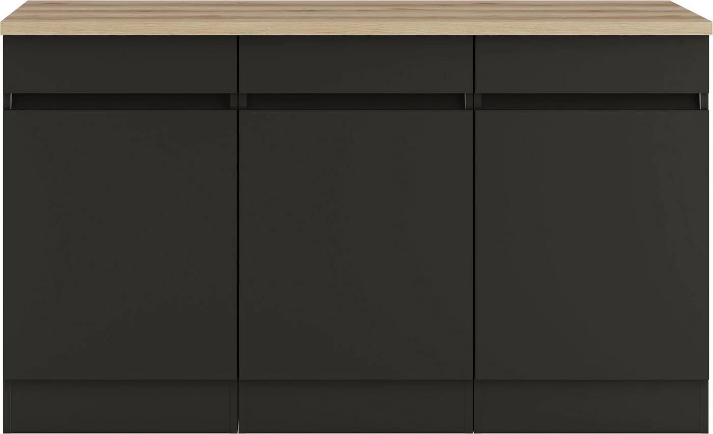 OPTIFIT Unterschrank Roth 150 cm Anthrazit Eiche Struktur - Bild 4