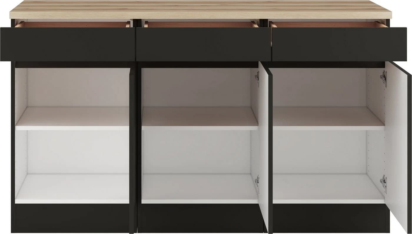 OPTIFIT Unterschrank Roth 150 cm Anthrazit Eiche Struktur - Bild 5