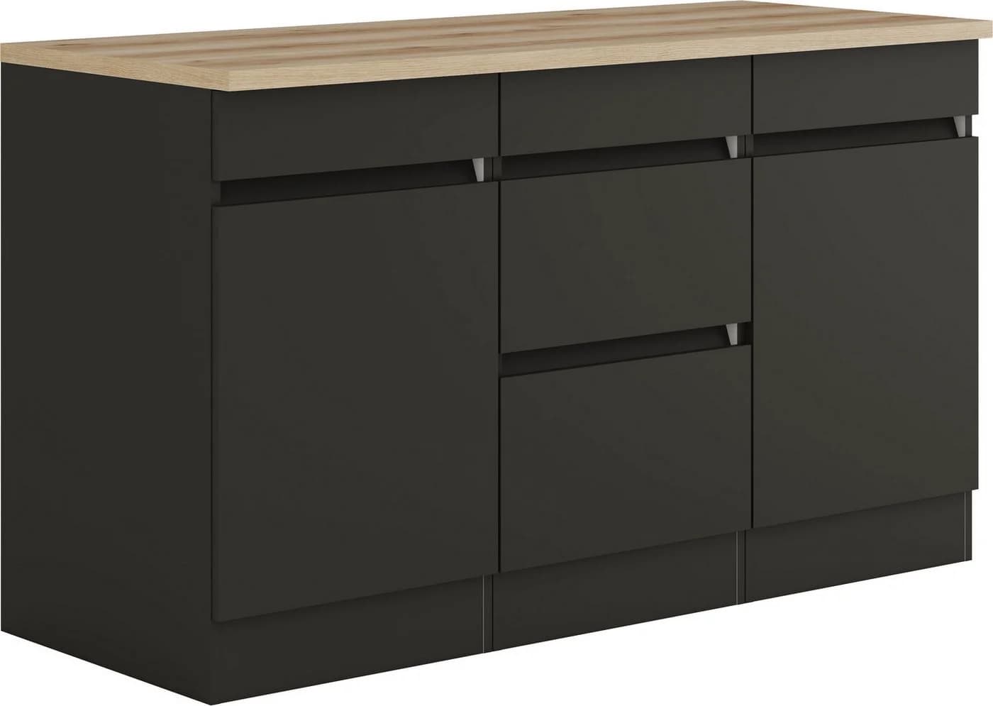 OPTIFIT Unterschrank Roth 150 cm Anthrazit Eiche Struktur - Bild 2