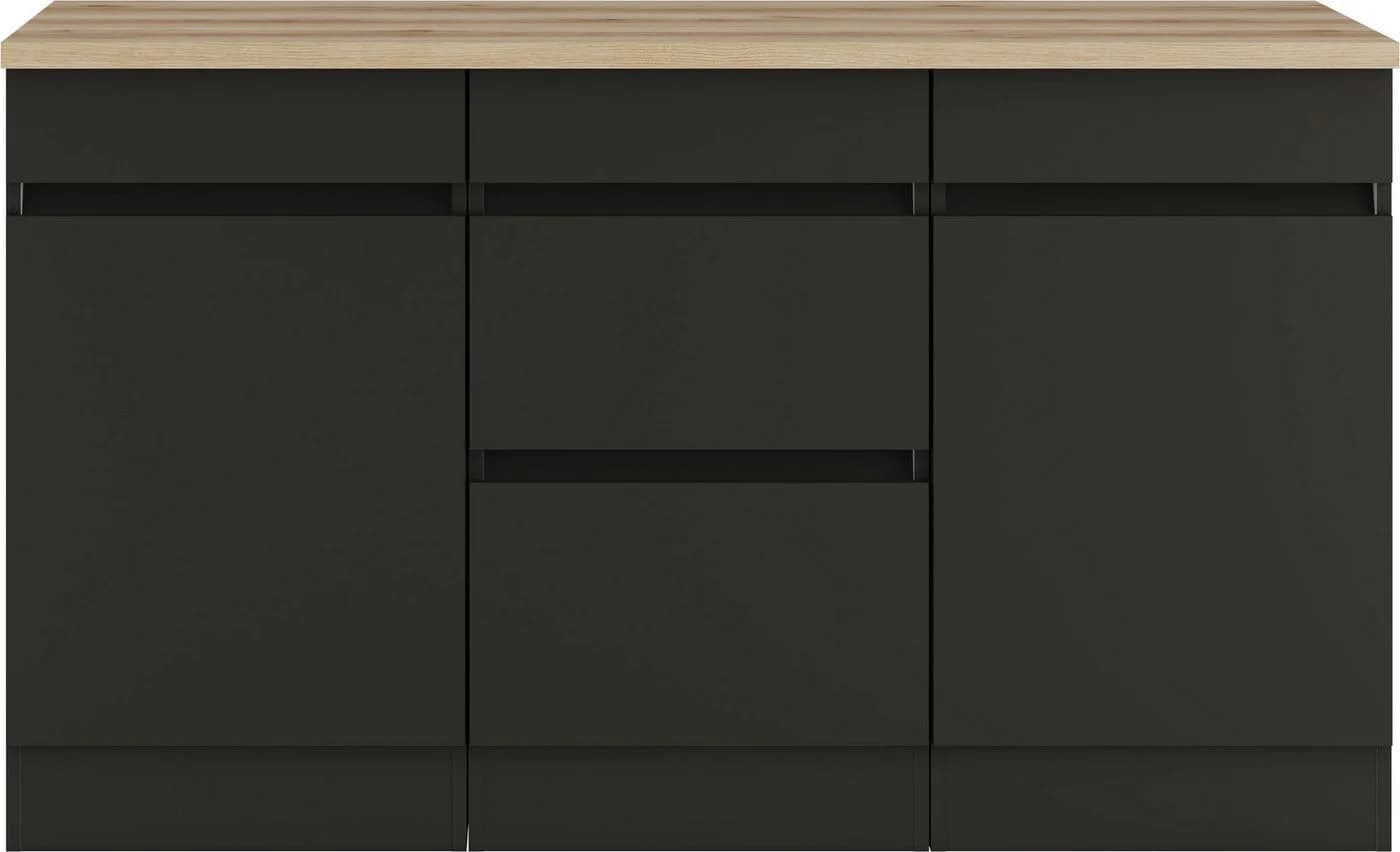 OPTIFIT Unterschrank Roth 150 cm Anthrazit Eiche Struktur - Bild 4