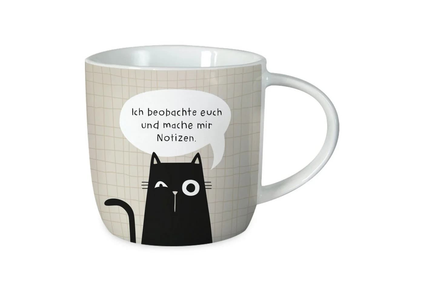 Grafik Werkstatt Tasse 'Gute Laune Ich beobachte euch'