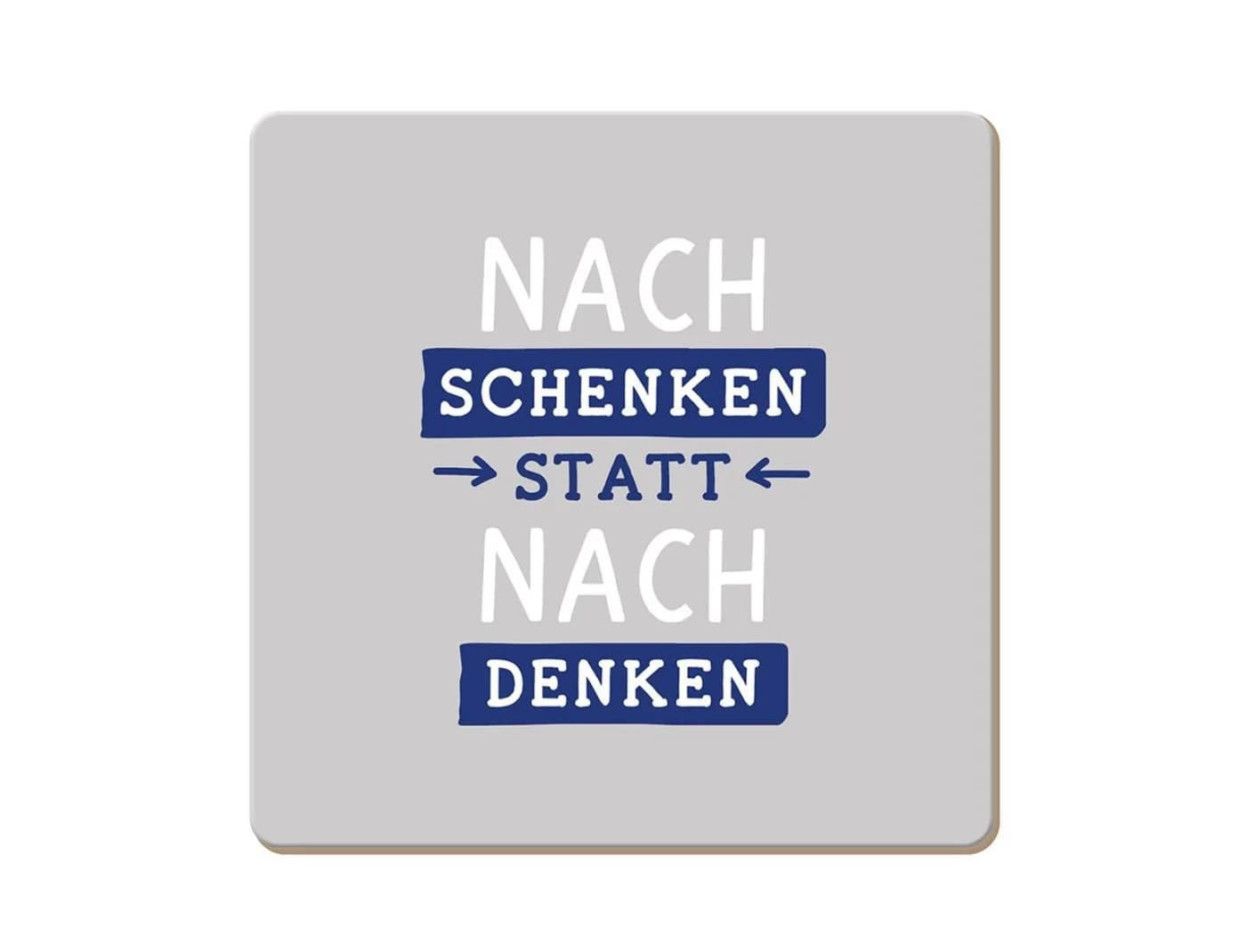 Grafik Werkstatt Kork-Untersetzer Spruch 9,5 cm