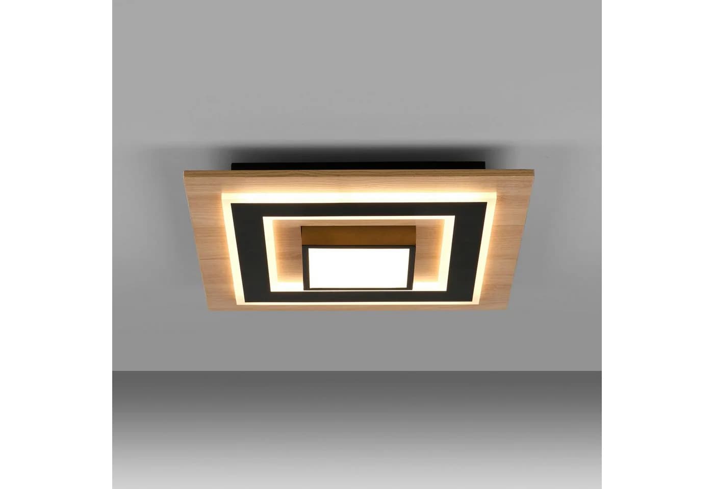 JUST LIGHT Deckenleuchte TOLA Schwarz LED Warmweiß - Bild 3