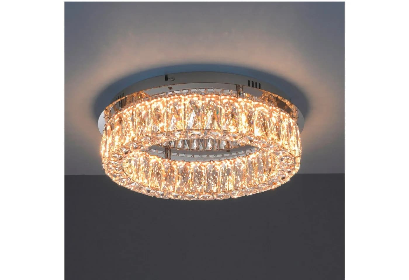 JUST LIGHT LED Deckenleuchte KULUNKA Chrom Dimmbar Kristalleffekt - Bild 5