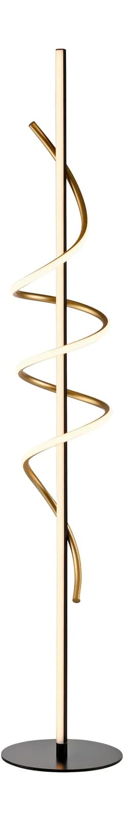 JUST LIGHT LED-Stehleuchte Emanda Eisen Schwarz-Messing