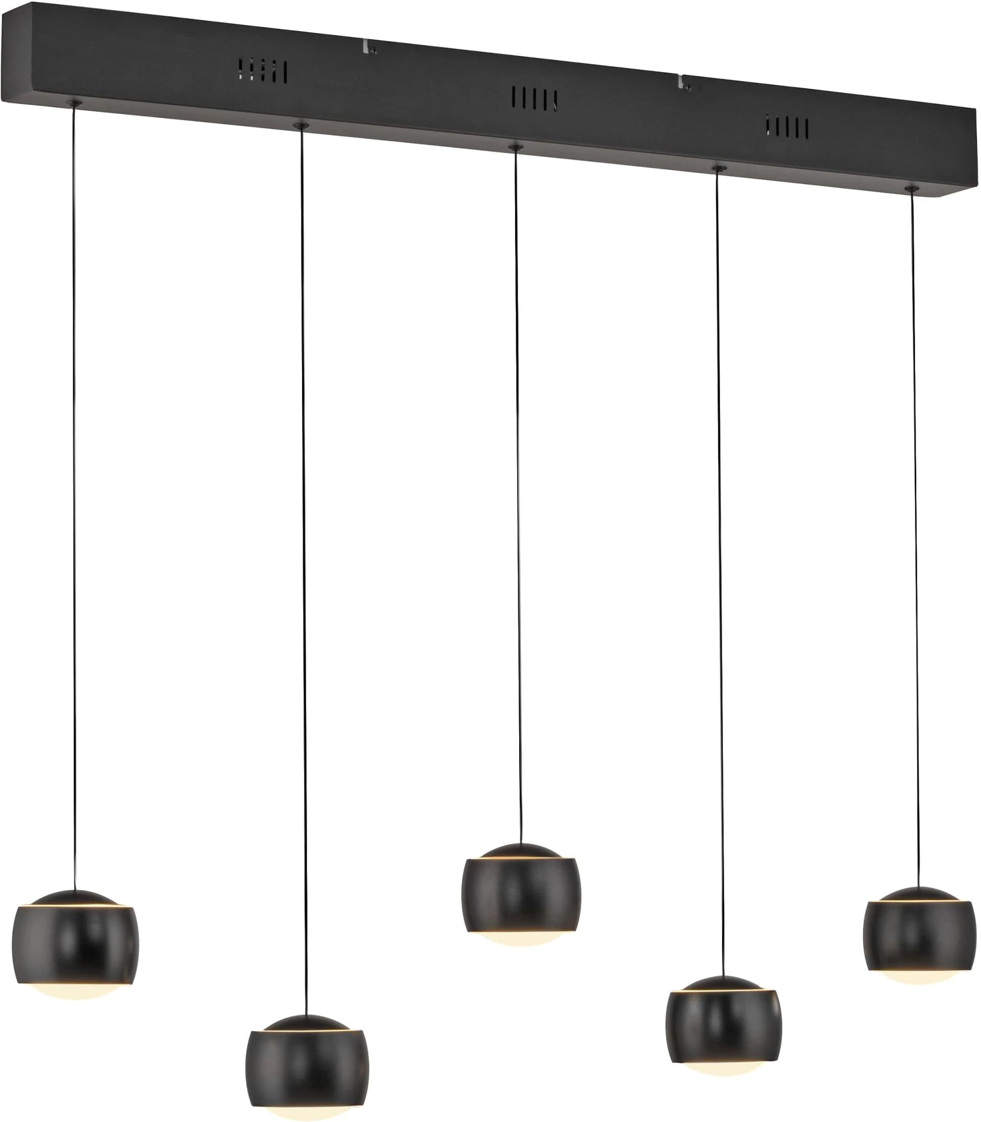 JUST LIGHT Pendelleuchte BALLINI Schwarz LED dimmbar