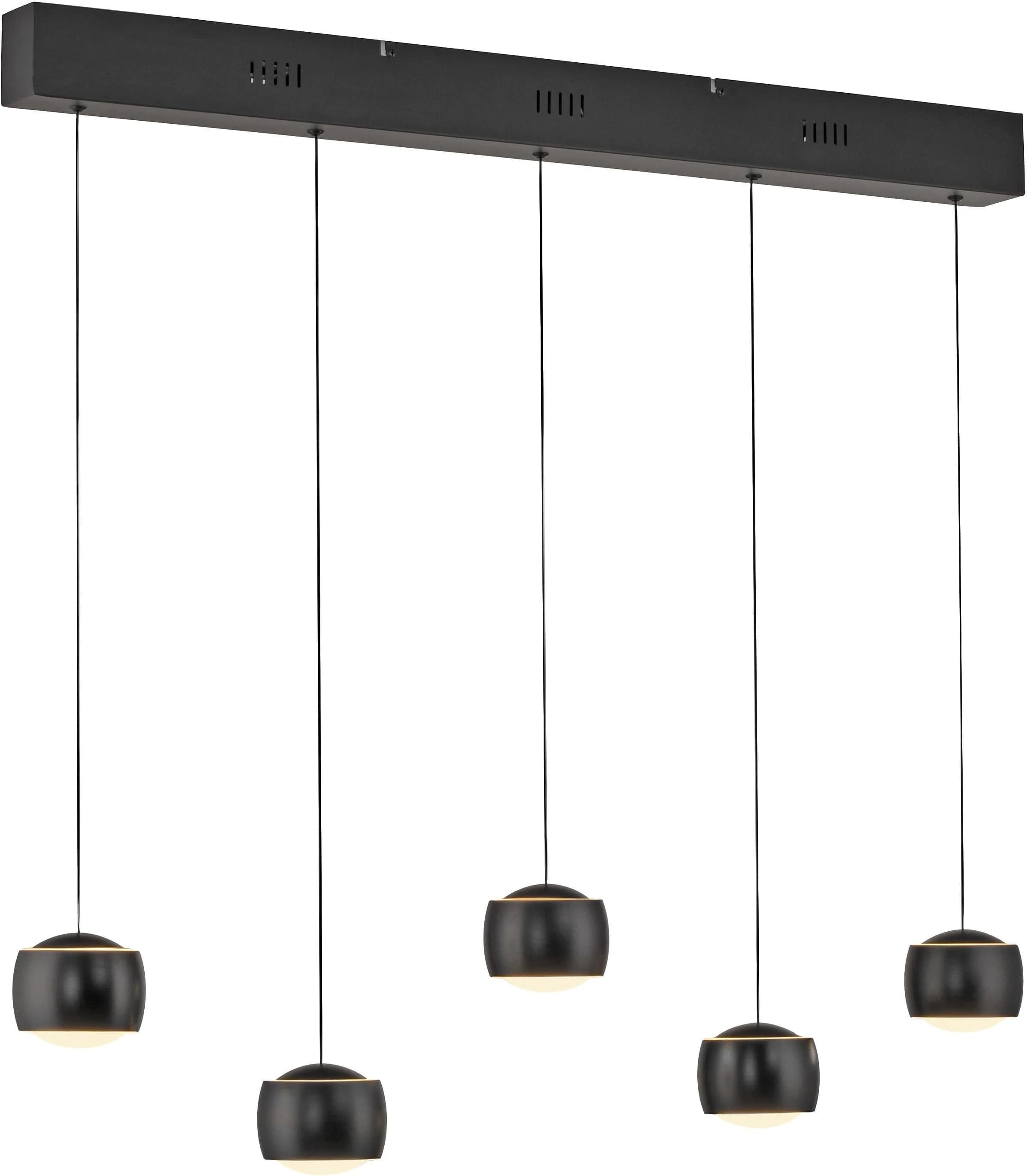 JUST LIGHT Pendelleuchte BALLINI Schwarz LED dimmbar