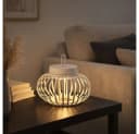 JUST LIGHT LED Tischleuchte sand Bambus Touchdimmer Akku Bild 5