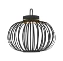 JUST LIGHT LED Tischleuchte Akku Bambus Schwarz Touchdimmer Bild 1