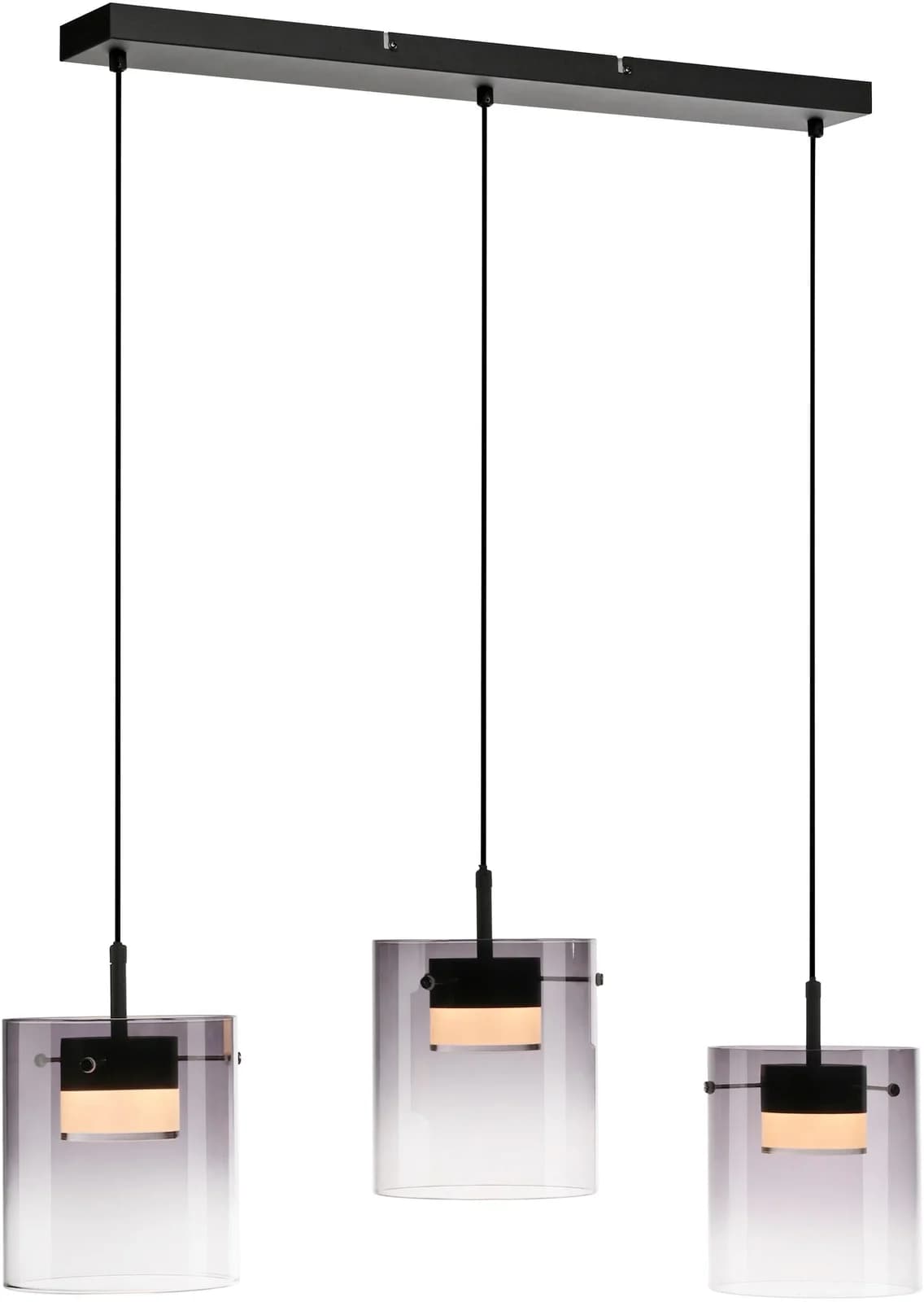JUST LIGHT LED Deckenleuchte ELIO Schwarz 3-flammig